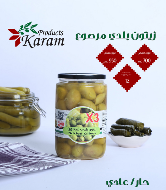 Karam Pickled Olives زيتون بلدي مرصوع