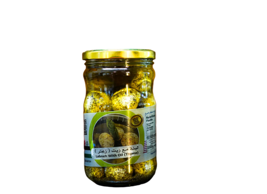 Karam Labneh with Oil (Thyme) لبنة مع زيت (زعتر) Tampa Ramallah Market