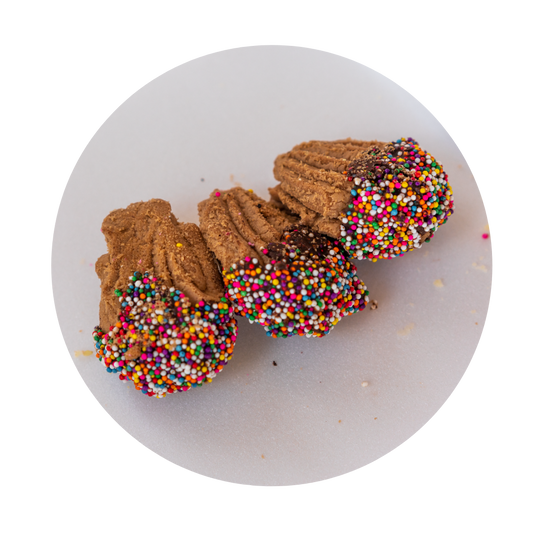 Chocolate Petit Four Cookies with Sprinkles, 1 lb