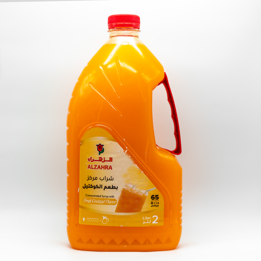 Alzahra Concentrated Syrup with Fruit Cocktail Flavor